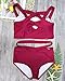 Prograce Women's Sexy Criss Cross High Waisted Bandage 2PCS Bikini Set, M Wine
