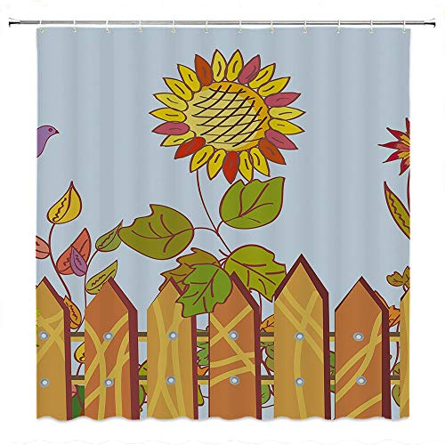 Satvshop Shower Curtain Colorful Bold Design With Reinforced