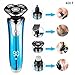 Electric Shaver Razor for Men Wet And Dry 4 In 1 Rotary Razor Cordless USB Rechargeable with Attachments to Clean Face and Adjust Beard Head Hair Nose Hair