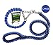 Olivery Heavy Duty Dog Martingale Braided Collar with Solid Hand Crafted Leash (Blue, Large)