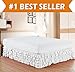 Elegant Comfort Luxurious Premium Quality 1500 Thread Count Wrinkle and Fade Resistant Egyptian Quality Microfiber Multi-Ruffle Bed Skirt - 13inch Drop, Full, White