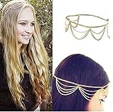 UNKE Fashion Women Ladies Crown Head Chain Headpiece Headdress Headwrap Hair Chain