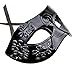 ECOSCO 12pcs Masquerade Masks Women Men Mardi Gras Venetian Ball Party Masks Bulk Wholesales (12pcs Black)