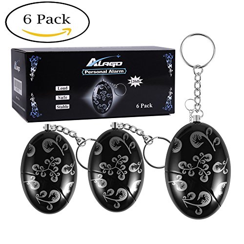 Personal Alarm Keychain,120 dB Emergency Anti Wolf Alarms,Safety Self Defense for Elderly Kids Women Adventurer Night Workers,6 Pack