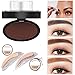 DZT1968 3 Color Natural Waterproof Straight United Eyebrow Powder Makeup Brow Stamp Palette Delicated Shadow Definition (B)