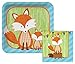 Forest Fox Themed Dessert Napkins & Plates Party Kit for 8