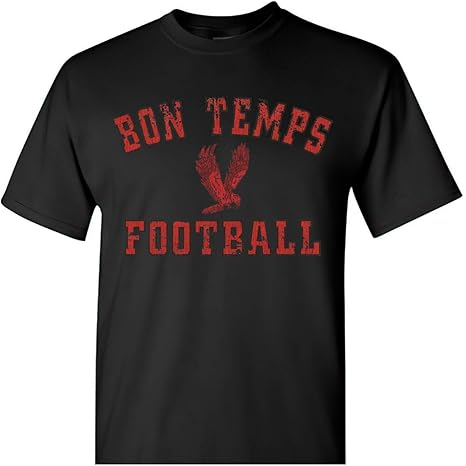 Womens Tshirt Bon Temps Football Vintage Shirts for Women Dad Fathers Day Perfect XX-Large Black 