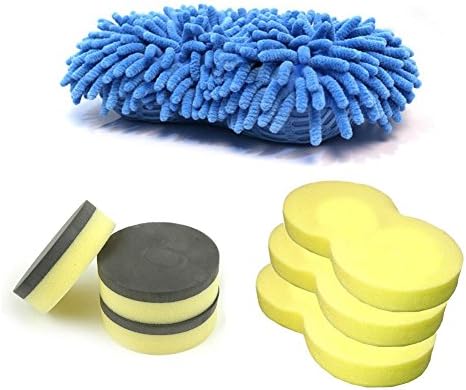 HW Master Car 7PCS Car Wash Clean Kit -Two Sided Car Wash Sponge Compression urethane sponge