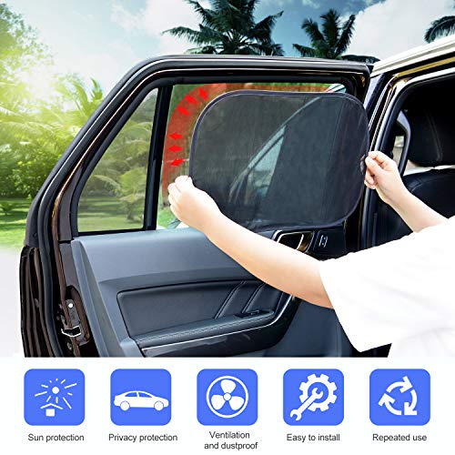 image for TOPLUS Car Window Shades, 3 Pack Car Sun Shades for Baby - 80 GSM 20