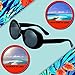 Small Kine Trendz - Clout Goggles White | Bold Retro Oval Mod Sunglasses | Thick Frame Round Lens Kurt Cobain Glasses | Instant Clout - Best Quality (White)