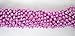 33 inch 7mm Round Metallic Pink Mardi Gras Beads - 6 Dozen (72 necklaces)