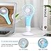 Intsun Battery Operated Portable Fans USB Mini Handheld Fans Pocket Personal Fans for Travel Office Desk Outdoor Indoor (Blue)