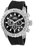 Invicta Men's 'Pro Diver' Quartz Stainless Steel and Polyurethane Casual Watch, Color:Black (Model: 21825)
