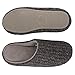 HomeIdeas Men's Cashmere Knitted Anti-slip House Slippers, Spring Summer Breathable Indoor Shoes