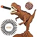 Betheaces Dinosaur Toys Foam Dart Gun Toy Dragon Novel Realistic Tyrannosaurus Rex Model for Kids Boys Girls with Shooting Roaring Light Up Eyes for Birthday Gifts