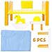 Wooden Dollhouse Furniture|Made of Safe Wood and Bright Water-Based Paint|Compatible with Most Doll Houses|Children's Bedroom