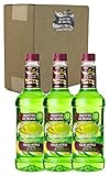 Master of Mixes Sour Apple Martini Drink Mix, Ready to Use, 1 Liter Bottle (33.8 Fl Oz), Pack of 3
