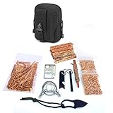 Kaeser Wilderness Supply Survival Fire Starting Molle Bag Fatwood Ferro Rod Knife Saw Emergency Camping Hiking Fishing Bushcraft Outdoorsman