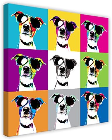 Vertikale Decoration Murale Tableau Toile Pop Art Portraits De Jack Russel 50 X 50 Cm Amazon Fr Cuisine Maison