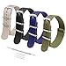 Ritche Christmas Gift 22mm Nylon Watch Straps Nylon Replacement Men Women Bands (4 Packs), White Elephant Gifts, Stocking Stuffers for Men