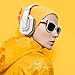 Ghostek soDrop Pro Wireless Headphones Headset Active Noise Canceling HD Hi-Def Audio Technology Hi-Fi Stereo Crystal Clear Sound Enhanced Foldable Built in Microphone (White)