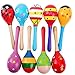 Agooding Mini Wooden Ball Musical Instruments Maracas Set of 4