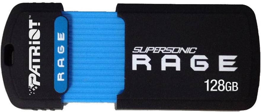 Patriot 128GB Supersonic Rage Series USB 3.0 Flash Drive with Up to 180MB/sec- PEF128GSRUSB…