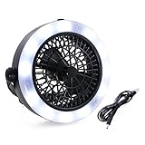 VEEAPE LED Camping Lantern, Rechargeable Tent Light with Ceiling Fan(2rd Generation), The One of Best Camping Gear for Emergency, Hurricane, Power Outage