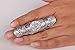 YACQ Women's Double Full Finger Armor Knuckle Long Ring Adjustable Halloween Party Costume Jewelry Accessories Gifts