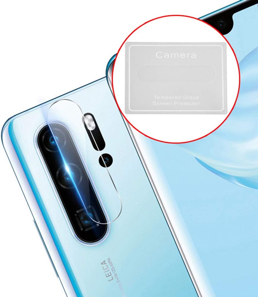 HuntGold Self-Adhesive Rear Camera Lens Tempered Glass Screen Protector HD Anti-Scratch Compatible with Huawei P30 Pro Mobile Phones