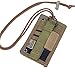 OneTigris Tactical ID Card Holder Hook & Loop Patch Badge Holder Neck Lanyard Key Ring and Credit Card Organizer (Coyote Brown)
