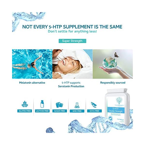 5HTP - 90 Capsules - extracted from 400mg of Griffonia Seed per Capsule, Providing 200mg of 5-HTP per 4 Capsules…