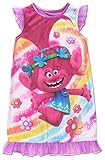 DreamWorks Movie Trolls Girls' Flutter Sleeve Sleep Gown for Girls 4-12 (7/8)