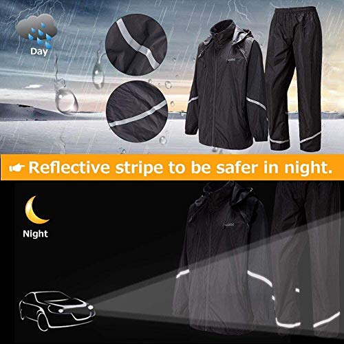 6 SWISSWELL+Waterproof+Rainwear+Trouser+Black+Stripe