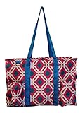Fashion Print Zip Top Organizing Beach Bag Tote Diaper Bag Weekender - Can Be Personalized