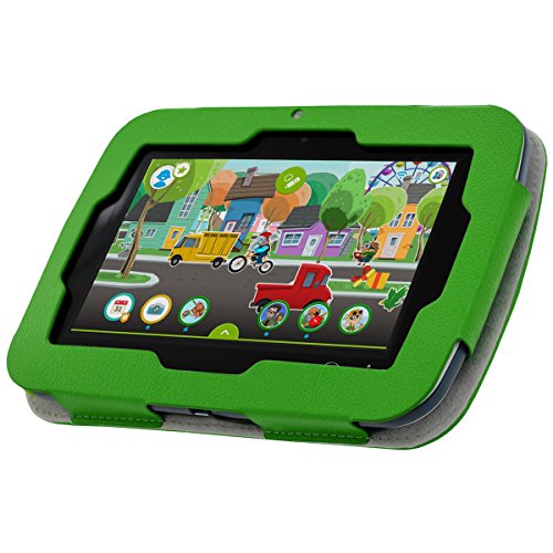 LeapFrog Epic Case - HOTCOOL New PU Leather With Kickstand Cover Case For LeapFrog Epic 7" Android-based Kids Tablet, Green - Thumbnail 3