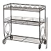 VANRA 3 Tier Spice Rack Kitchen Spice Stand Holder Jars Storage Organizer Shelf Rack with Tissue Dispenser Rack/Bathroom Paper Towel Holder & Towel Bar (Black)