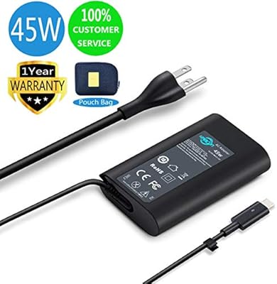 Kabcon 45w Usb C Charger Compatible With Dell Xps 11 Xps 12 Xps 13 9360 9370 9333 Inspiron 14 7437 Series Laptops 332 17 Latitude Etc Replacement Power Supply 2 9ft Power Cord A Storage Pouch Bag Amazon Sg Electronics