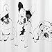 iDesign French Bulldog Fabric Shower Curtain, 72