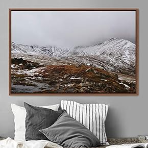 signwin Framed Canvas Wall Art Snow Mountain Cool...