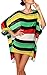 Chalier Womens Striped Swimwear Cover ups Bikini Swim Beachwear Swimsuit Cover Up