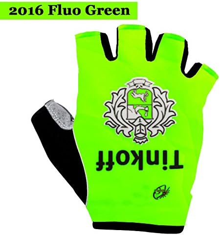 2016 Tinkoff SAXO BANK Fluo Green Cycling Glove Short Finger bicycle sportswear mtb racing ciclismo men bycicle tights bike clothing