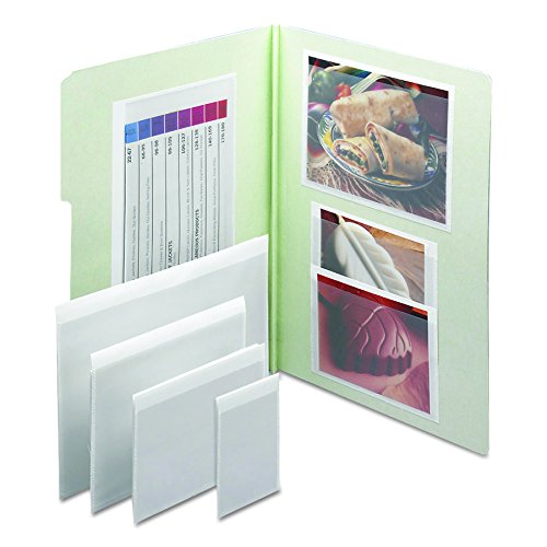 Smead Self-Adhesive Poly Pocket, Business Card Size, Clear, 100 per Box (68123) - Thumbnail 3