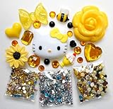 LOVEKITTY - DIY 3D Hello Kitty Inspired Cell Phone Case Resin Flat back Kawaii Cabochons Deco Kit / Set (not a finished product)