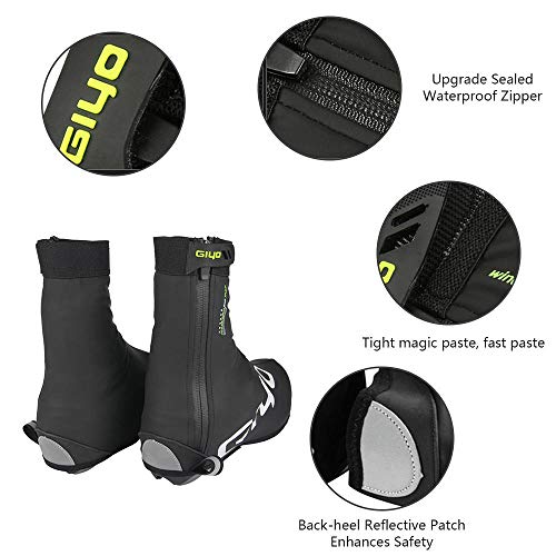 FOONEE Reflective Cycling Shoe Cover, Windproof Warmer Road Bike Bicycle Shoe Cover, Waterproof and Wear Resistant Bicycle Outdoor Sports Windproof Warmer Overshoes - Thumbnail 3