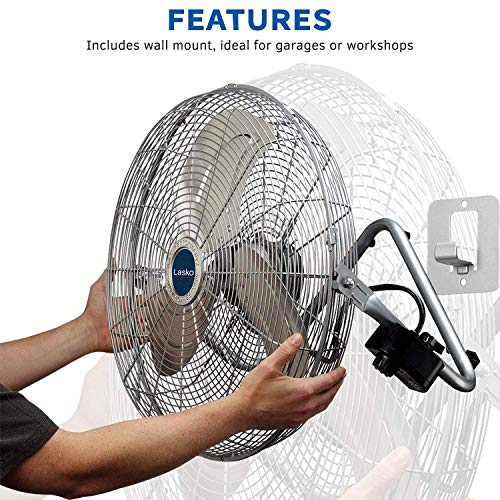3 Lasko+Velocity+QuickMount+Silver+Easily+Converts