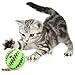 SunGrow Teething Treat Chew Ball for Rabbit, Ferret, Guinea Pig, Puppy, Kitten Tooth Clearing Puzzle Treat Dispenser, Aquarium Fish Bloodworm & Snack Holder, 2.75 inches