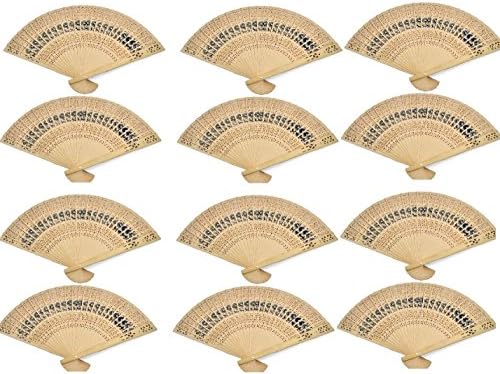 12 PCS Chinese Japanese Bamboo folding Fan HAND FAN color