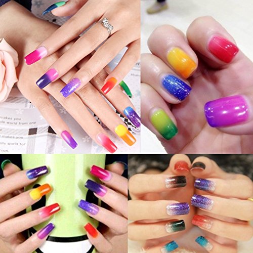 CLAVUZ Gel Nail Polish Base Coat and No Wipe Top Coat Kit Soak Off Manicure Pedicure Nail Art Tool Set