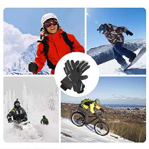 Keegud Ski Gloves Winter Warm Snow Gloves Waterproof Windproof Skiing Snowboarding Snowmobile Cold Weather Gloves for Men and Women